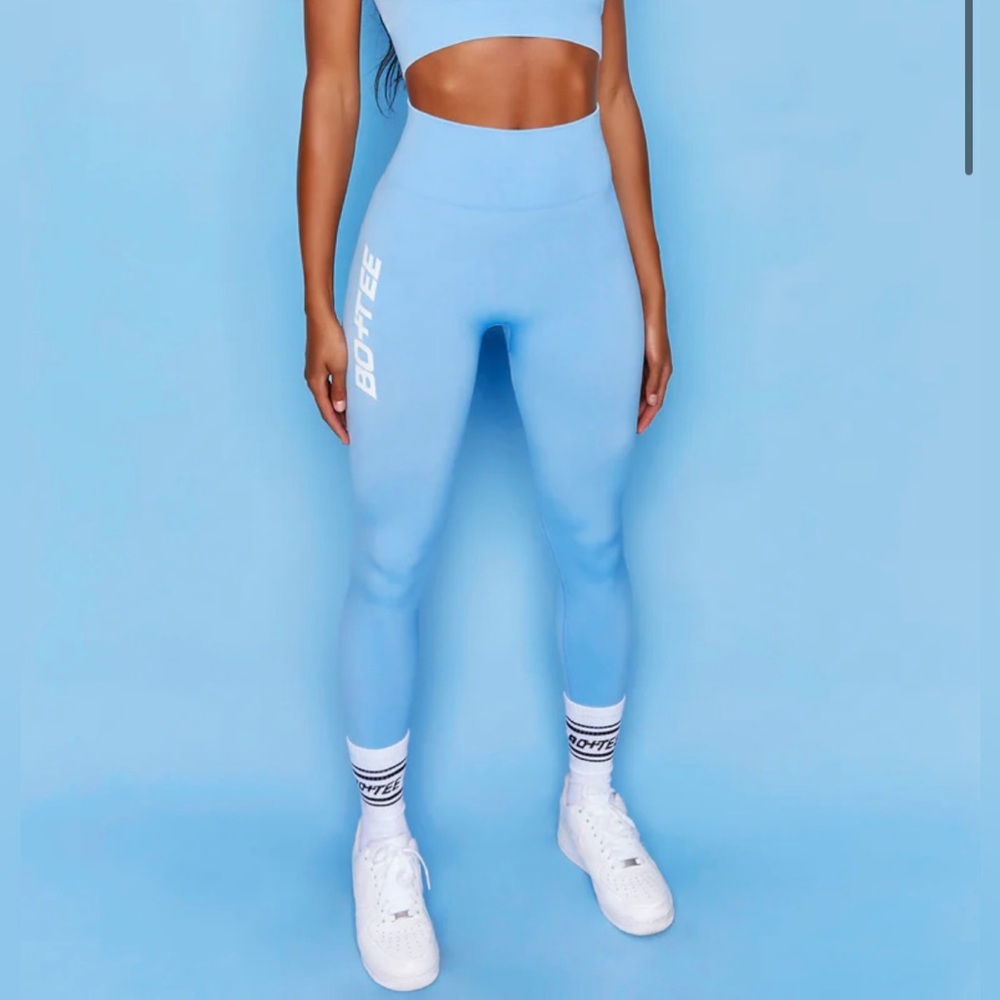 Bo&Tee Seamless Leggings in Light Blue